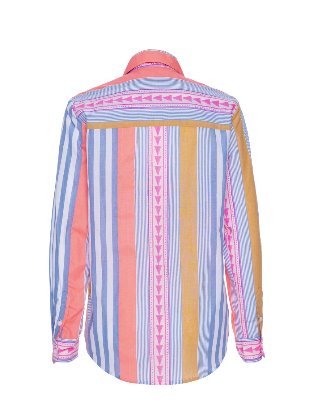 Le Superbe Goa Stripe Boyfriend Shirt Size 2 Cotton Button Up Surf Stripe - Picture 3 of 11